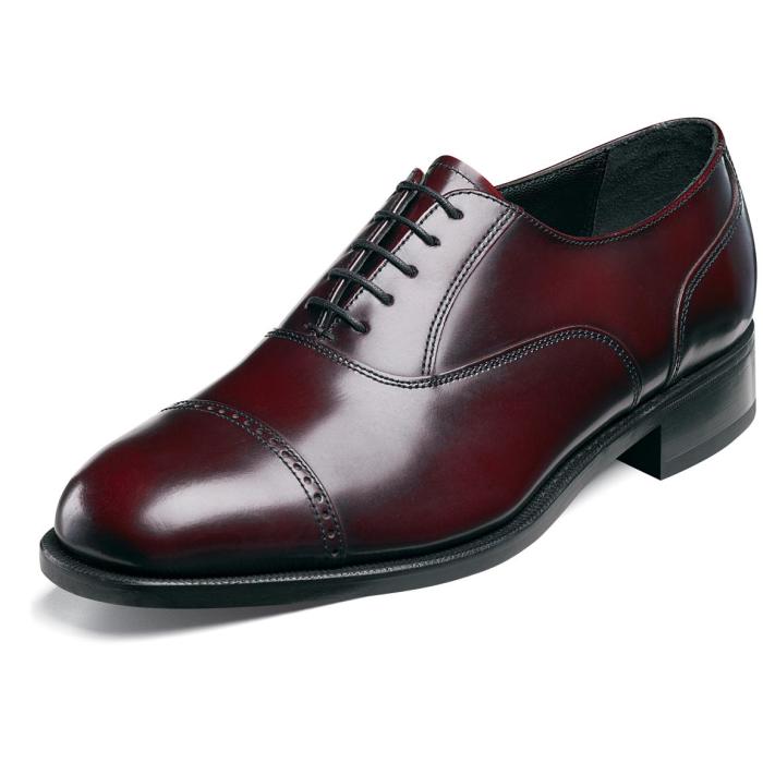 Shoes oxford toe cap florsheim men lexington dress mens wine