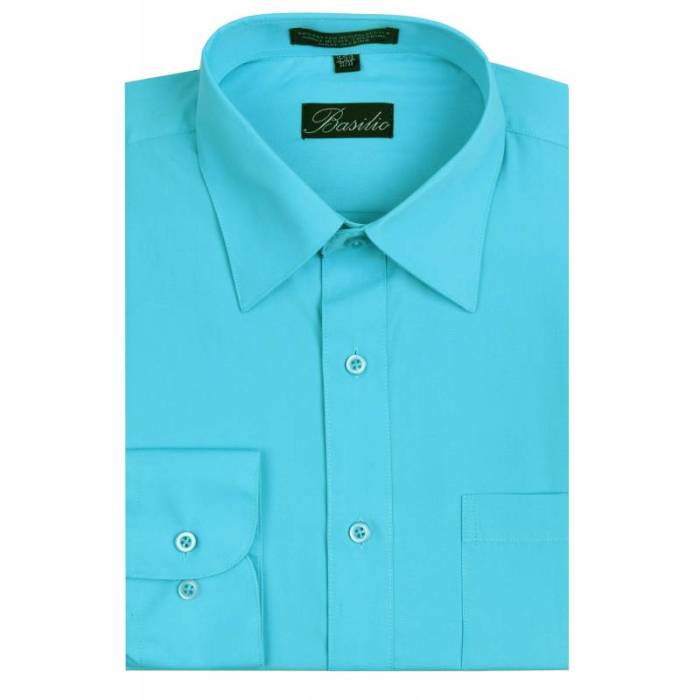 Turquoise mens dress shirt