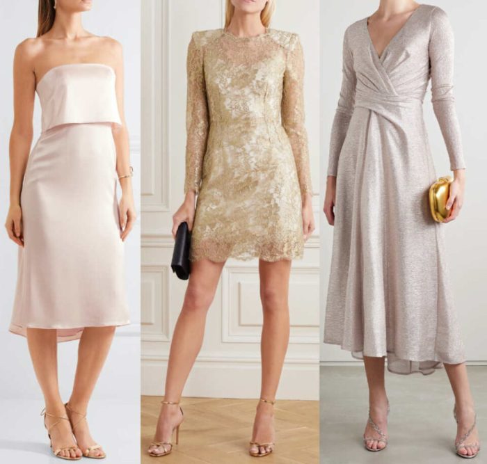 Best color shoes to wear with champagne dress