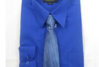 Royal blue mens short sleeve dress shirt