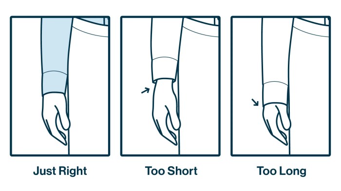 Mens dress shirt arm length