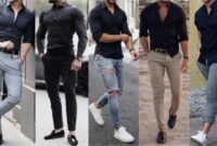 Black dress shirt men's style