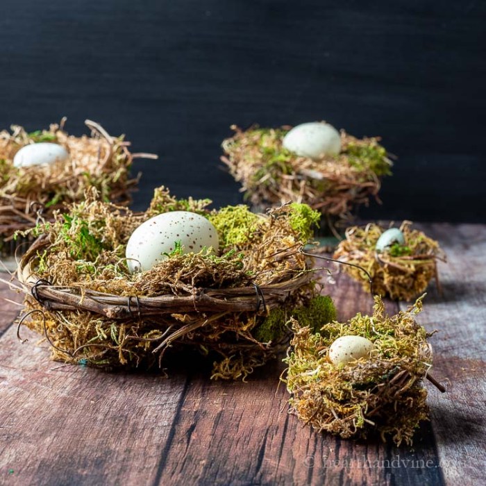 How to make a bird nest decoration