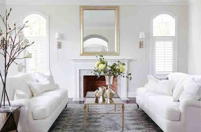 How to decorate a white living room