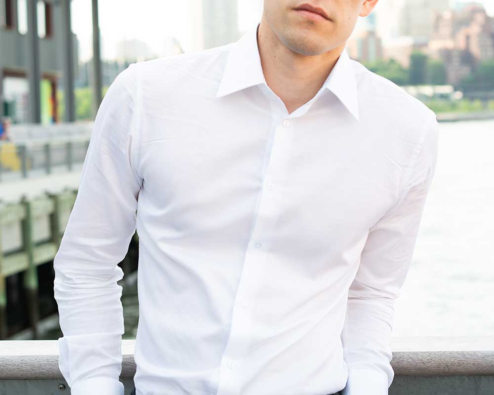 White dress shirt for men