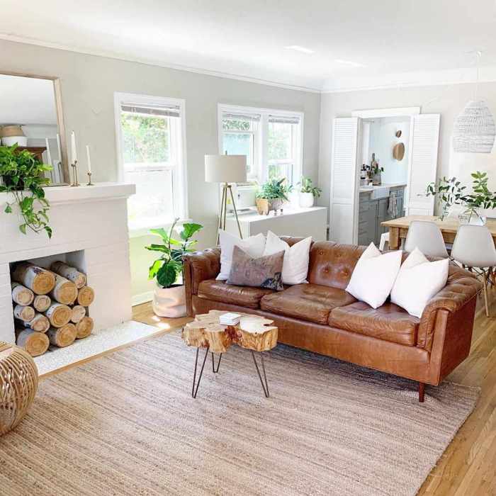 How to decorate light brown living room